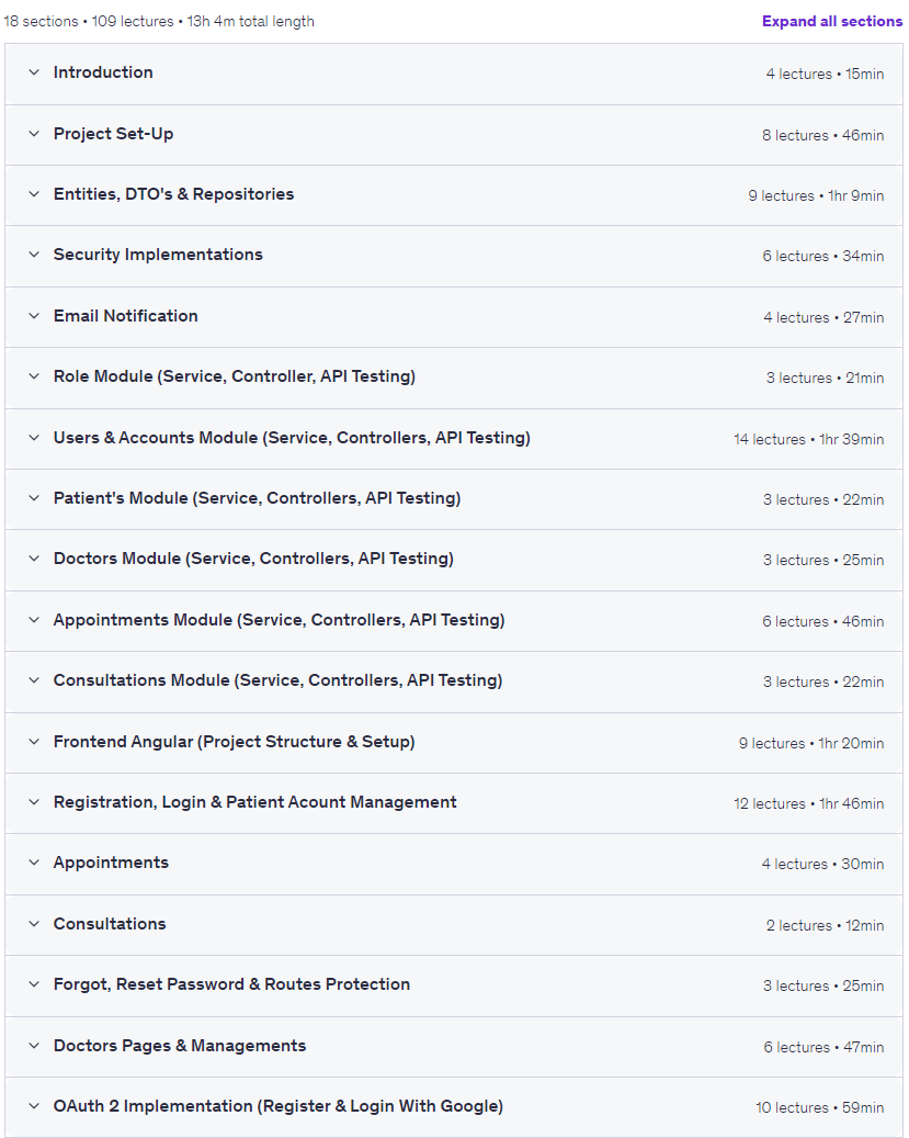 Full-Stack Health Care App: Spring Boot & Angular
