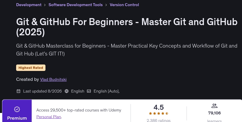Git & GitHub For Beginners - Master Git and GitHub (2025)