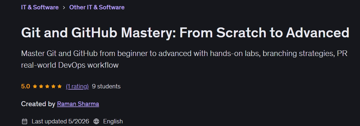 Git and GitHub Mastery: From Scratch to Advanced