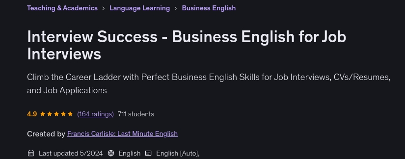 Interview Success - Business English for Job Interviews