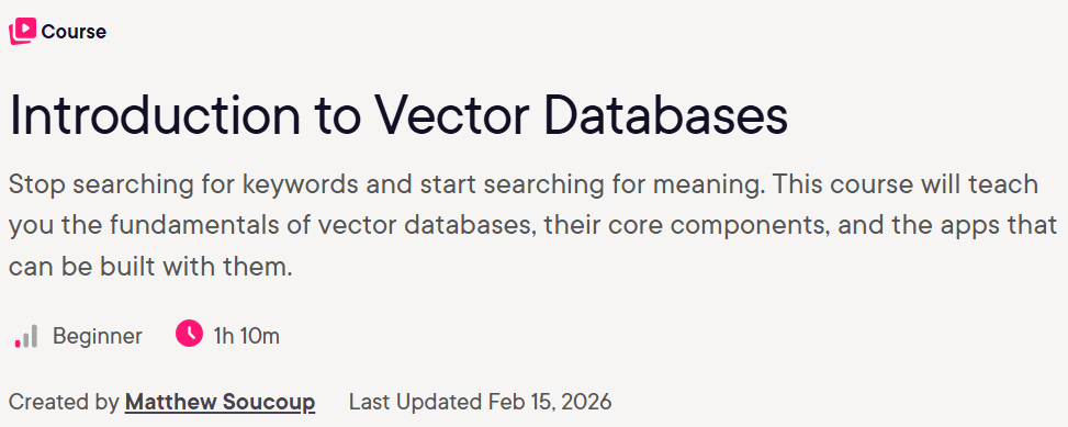 Introduction to Vector Databases