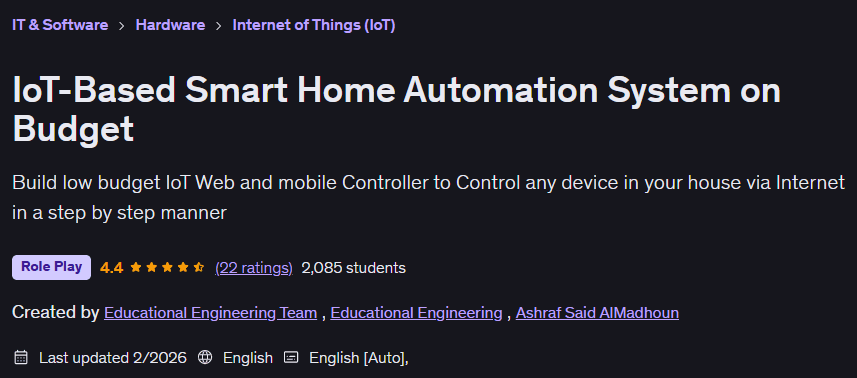 IoT-Based Smart Home Automation System on Budget
