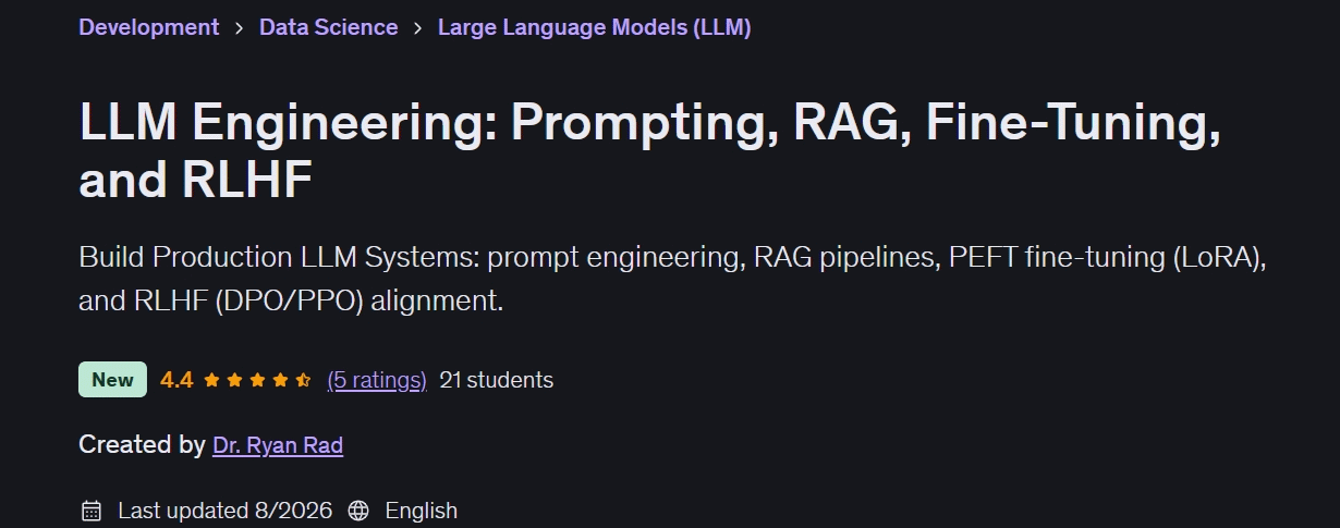 LLM Engineering: Prompting RAG Fine-Tuning and RLHF