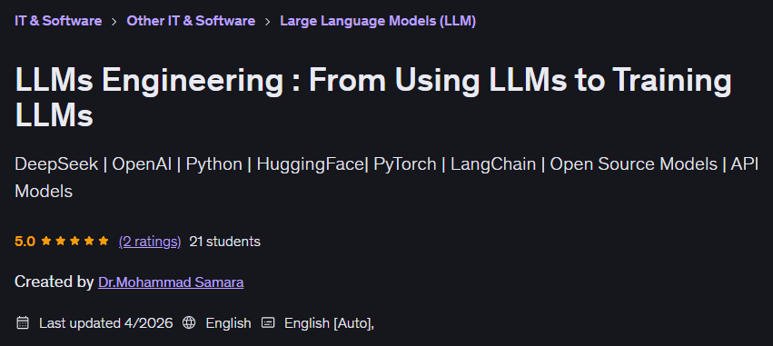 LLMs Engineering : From Using LLMs to Training LLMs