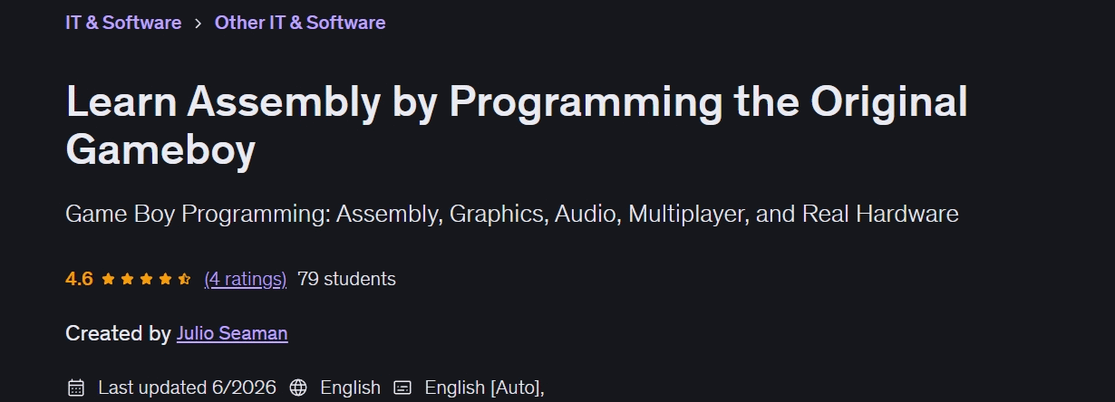 Learn Assembly by Programming the Original Gameboy