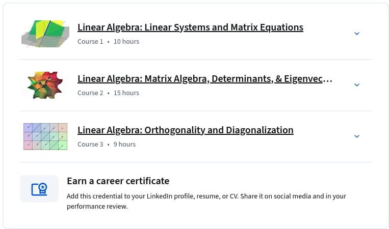 Linear Algebra from Elementary to Advanced Specialization
