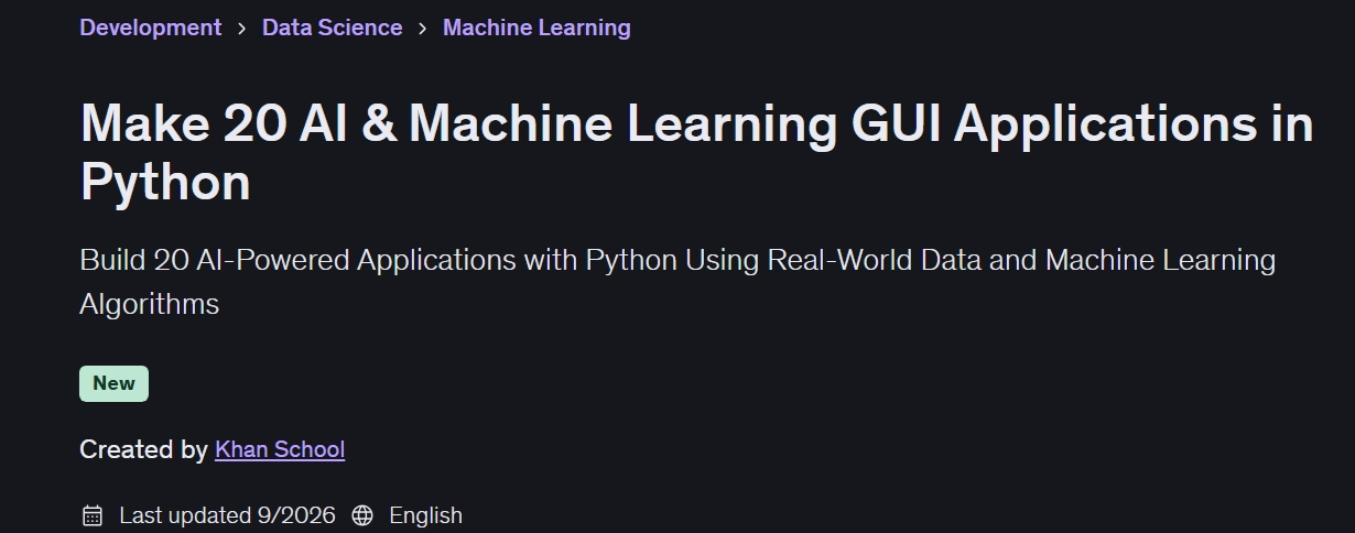 Make 20 AI & Machine Learning GUI Applications in Python