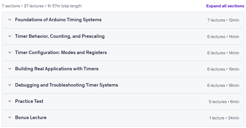 Master Arduino Timers for Real Time Control Systems