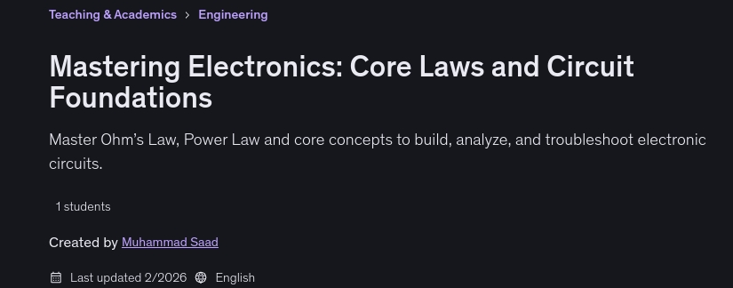 Mastering Electronics_ Core Laws and Circuit Foundations