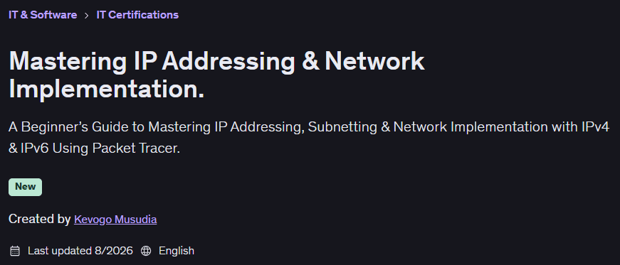 Mastering IP Addressing & Network Implementation.