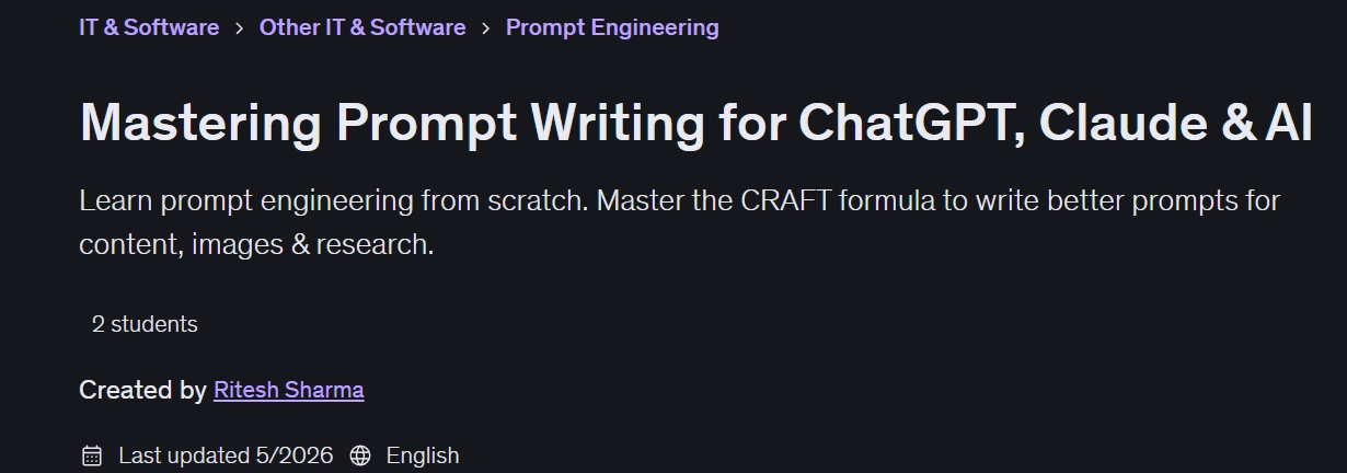 Mastering Prompt Writing for ChatGPT Claude & AI