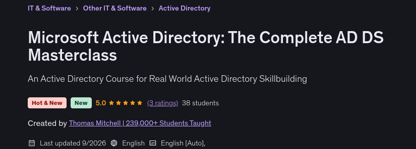 Microsoft Active Directory_ The Complete AD DS Masterclass