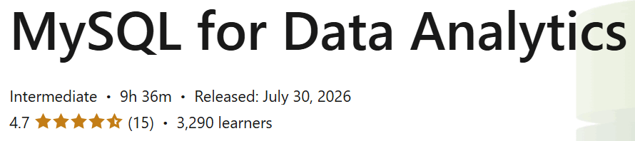 MySQL for Data Analytics