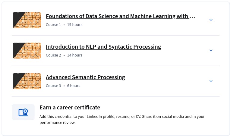 Natural Language Processing with Real-World Projects Specialization