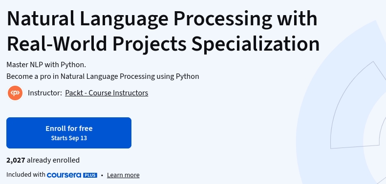 Natural Language Processing with Real-World Projects Specialization