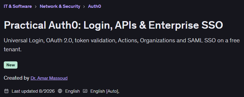Practical Auth0: Login APIs & Enterprise SSO