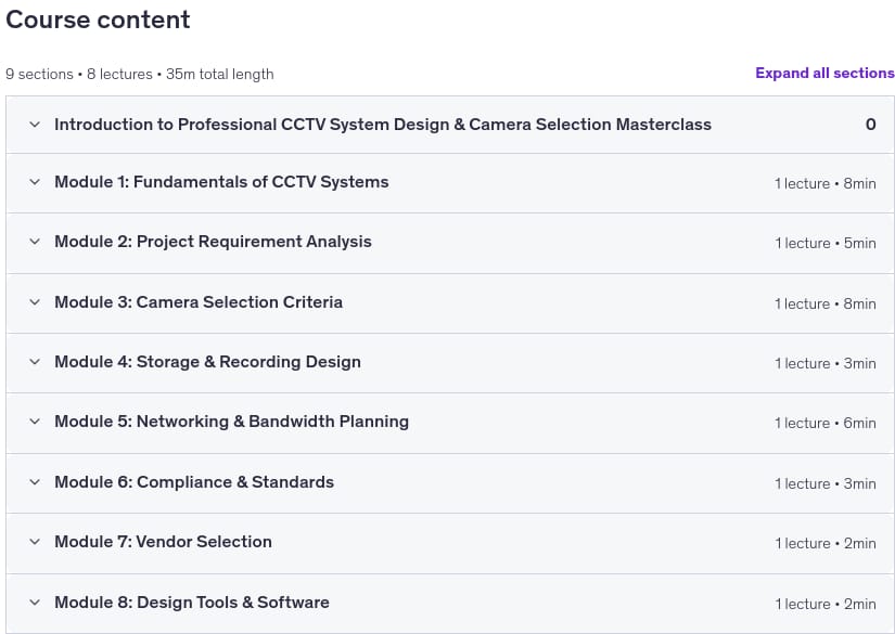 Professional CCTV System Design & Camera Selection