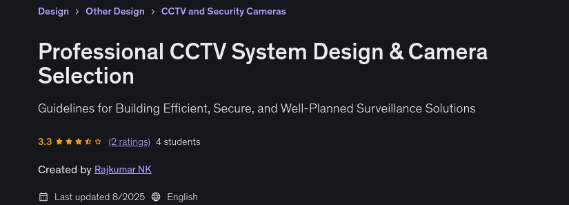 Professional CCTV System Design & Camera Selection