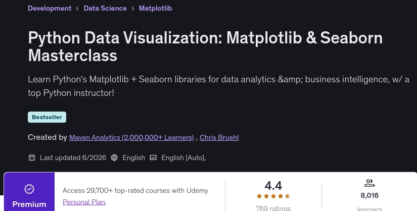 Python Data Visualization_ Matplotlib & Seaborn Masterclass
