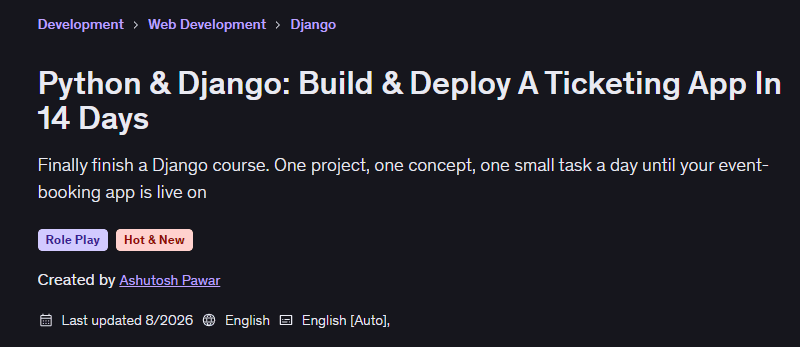 Python & Django: Build & Deploy A Ticketing App In 14 Days