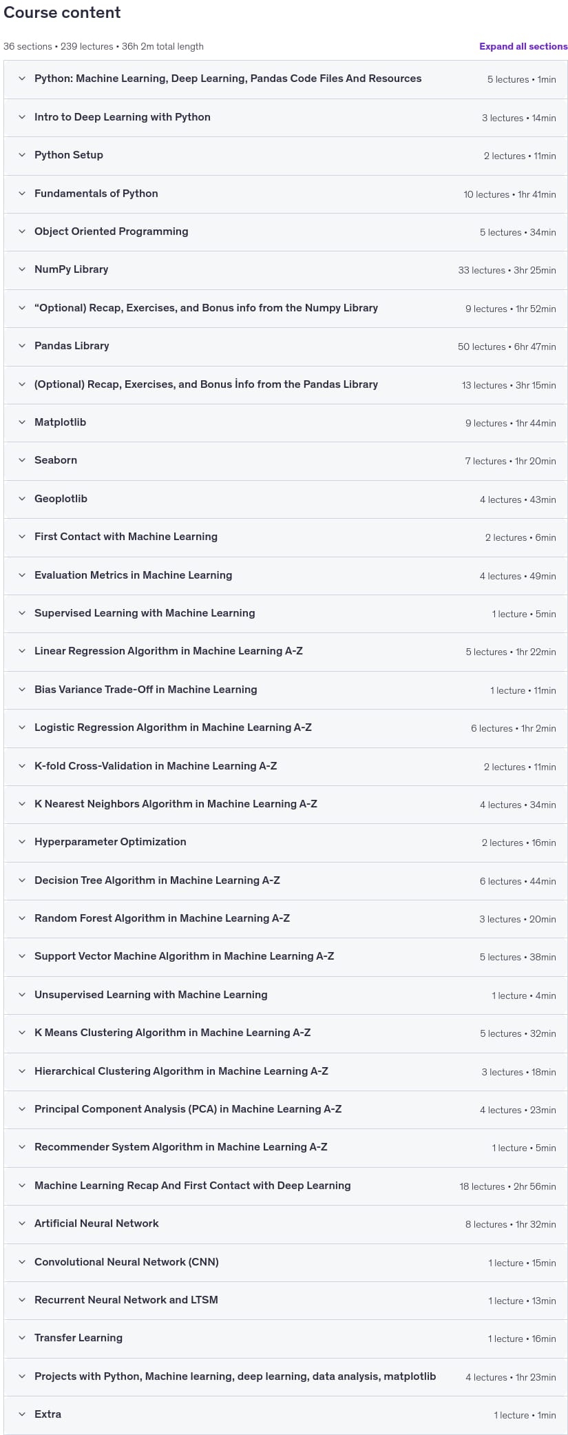 Python_ Machine Learning, Deep Learning, Pandas, Matplotlib