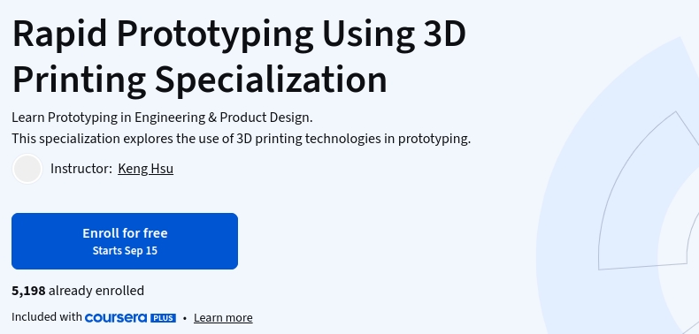 Rapid Prototyping Using 3D Printing Specialization