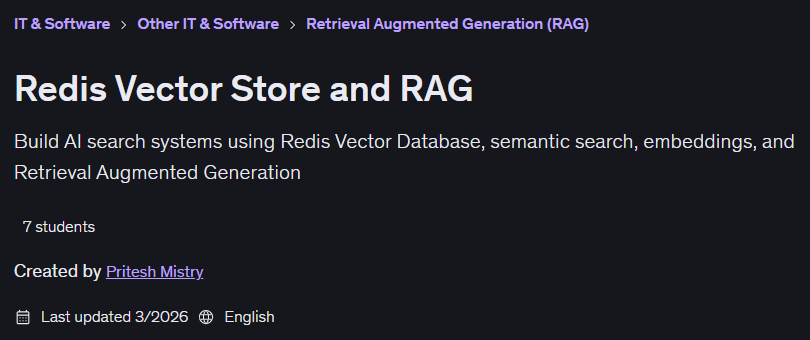 Redis Vector Store and RAG