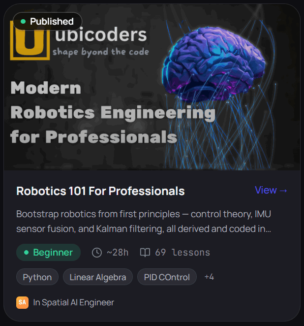 Robotics 101 : Master the First Principles of Robotics