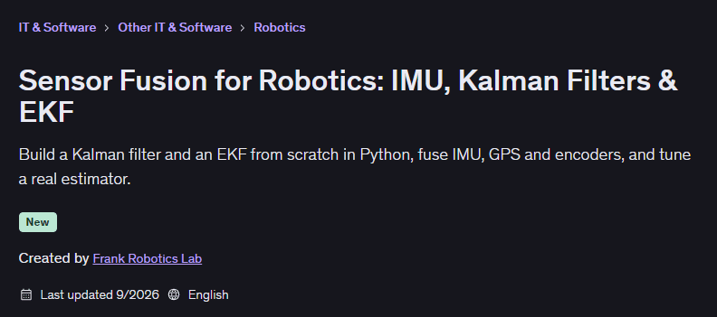 Sensor Fusion for Robotics: IMU, Kalman Filters & EKF