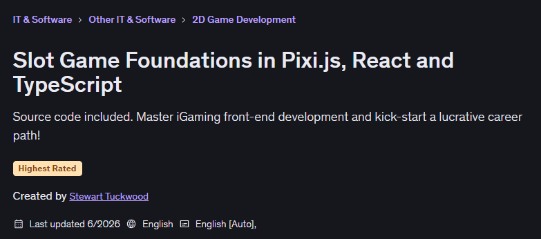 Slot Game Foundations in Pixi.js, React and TypeScript