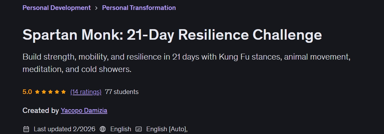 Spartan Monk: 21-Day Resilience Challenge