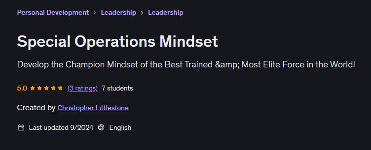 Special Operations Mindset