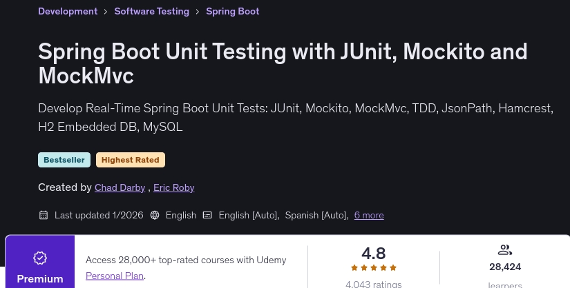 Spring Boot Unit Testing with JUnit, Mockito and MockMvc