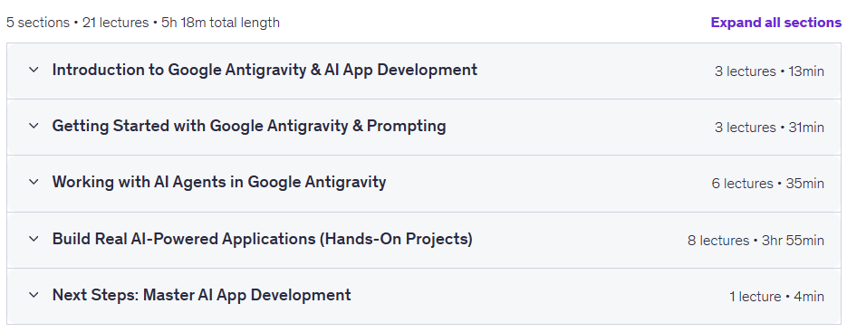 The Complete Google Antigravity Course: AI Agent Development