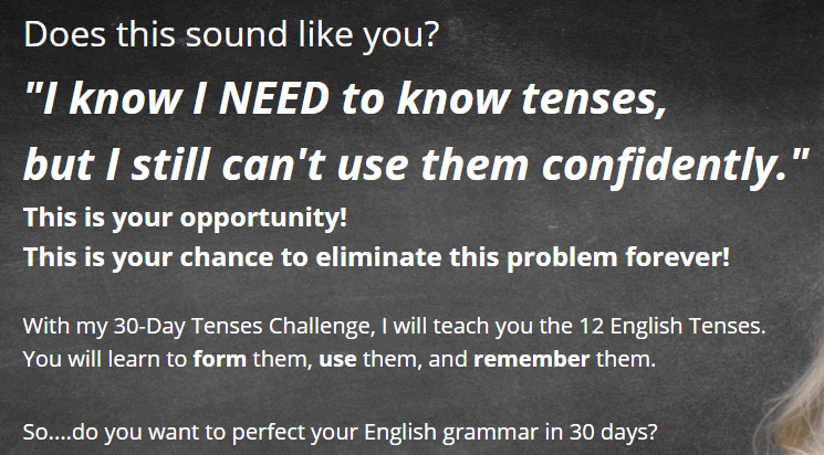 The Tenses Challenge
