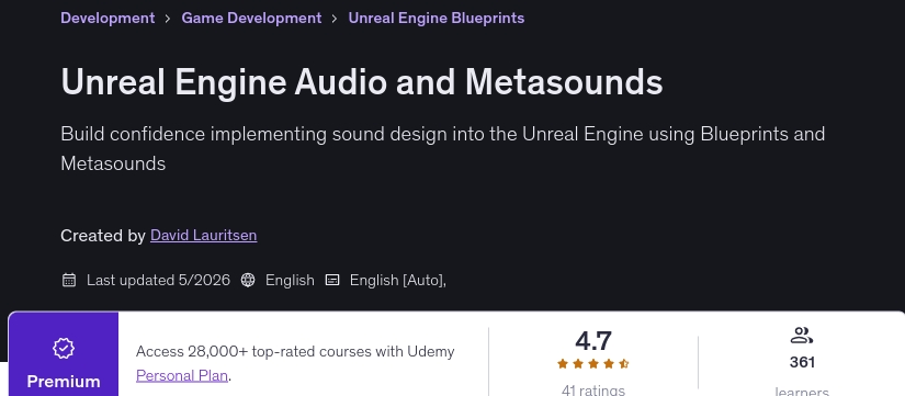 Unreal Engine Audio and Metasounds