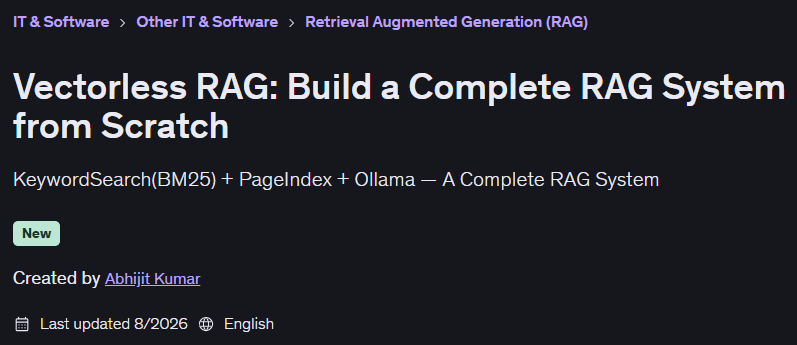 Vectorless RAG: Build a Complete RAG System from Scratch