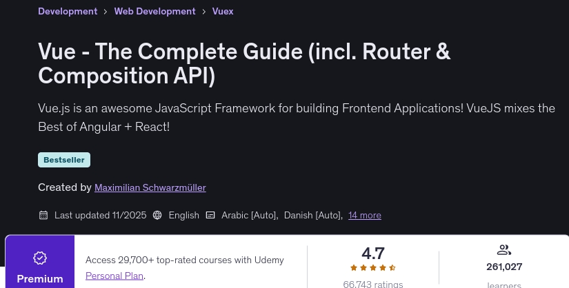Vue - The Complete Guide (incl. Router & Composition API)
