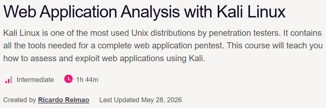 Web Application Analysis with Kali Linux