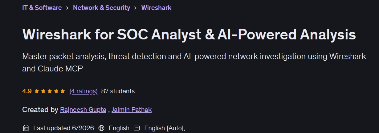 Wireshark for SOC Analyst & AI-Powered Analysis