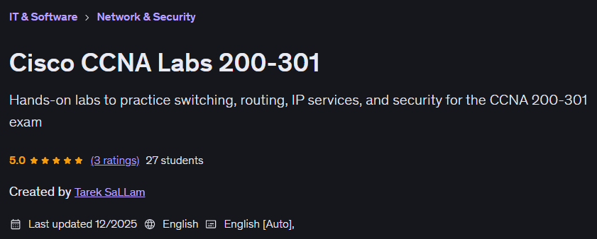 Cisco CCNA Labs 200-301
