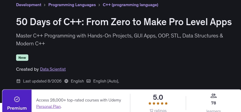 50 Days of C++_ From Zero to Make Pro Level Apps
