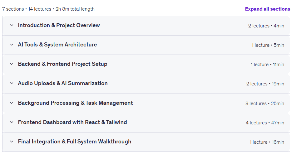 AI Meeting Note Taker - Full Stack AI Web Development
