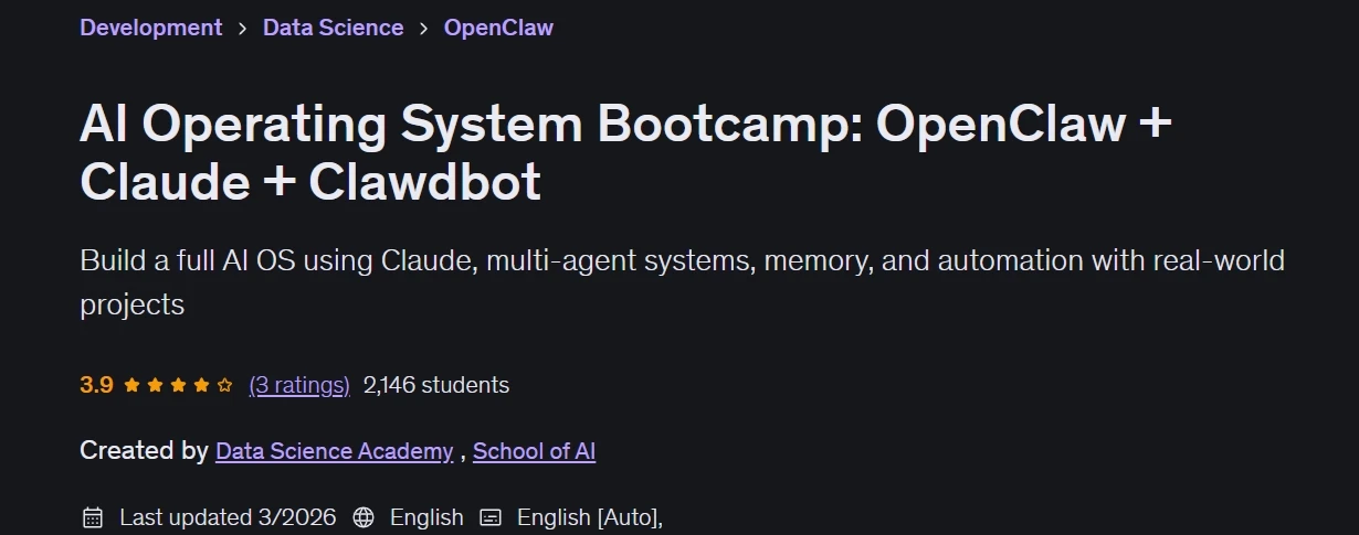 AI Operating System Bootcamp: OpenClaw + Claude + Clawdbot