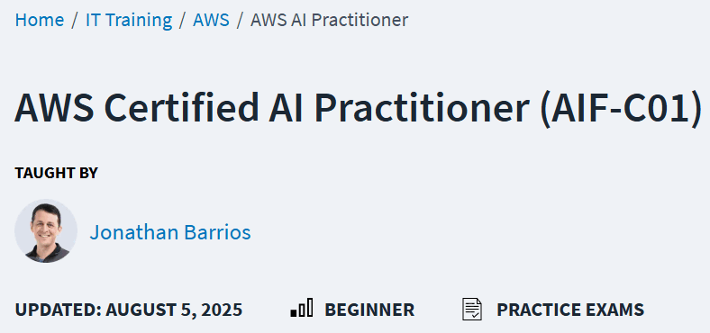 AWS Certified AI Practitioner (AIF-C01)