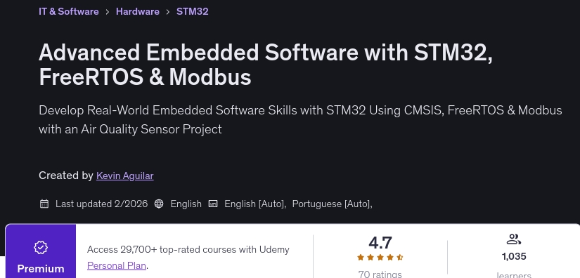 Advanced Embedded Software with STM32, FreeRTOS & Modbus