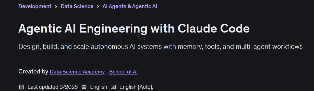 Agentic AI Engineering with Claude Code