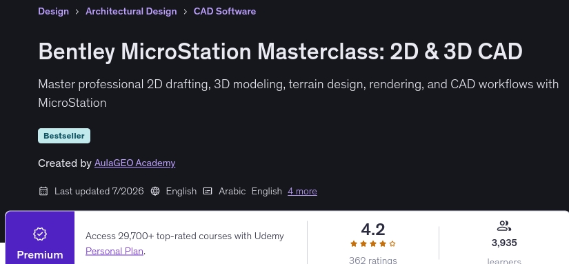 Bentley MicroStation Masterclass_ 2D & 3D CAD