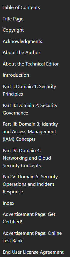 CC Certified in Cybersecurity Study Guide