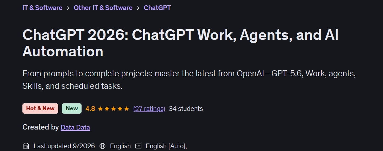 ChatGPT 2026: ChatGPT Work Agents and AI Automation